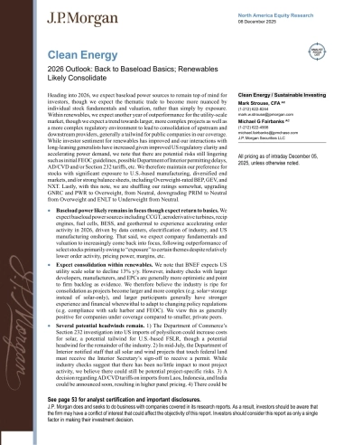 2026年清洁能源行业展望（英文）-摩根大通.pdf