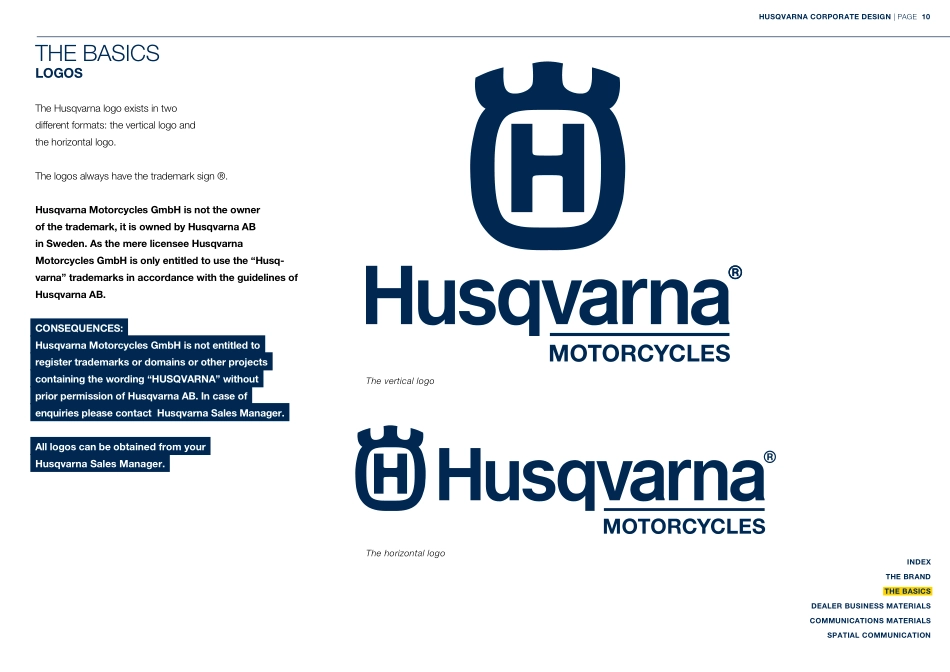 Husqvarna 企业vi设计手册2014_第10页