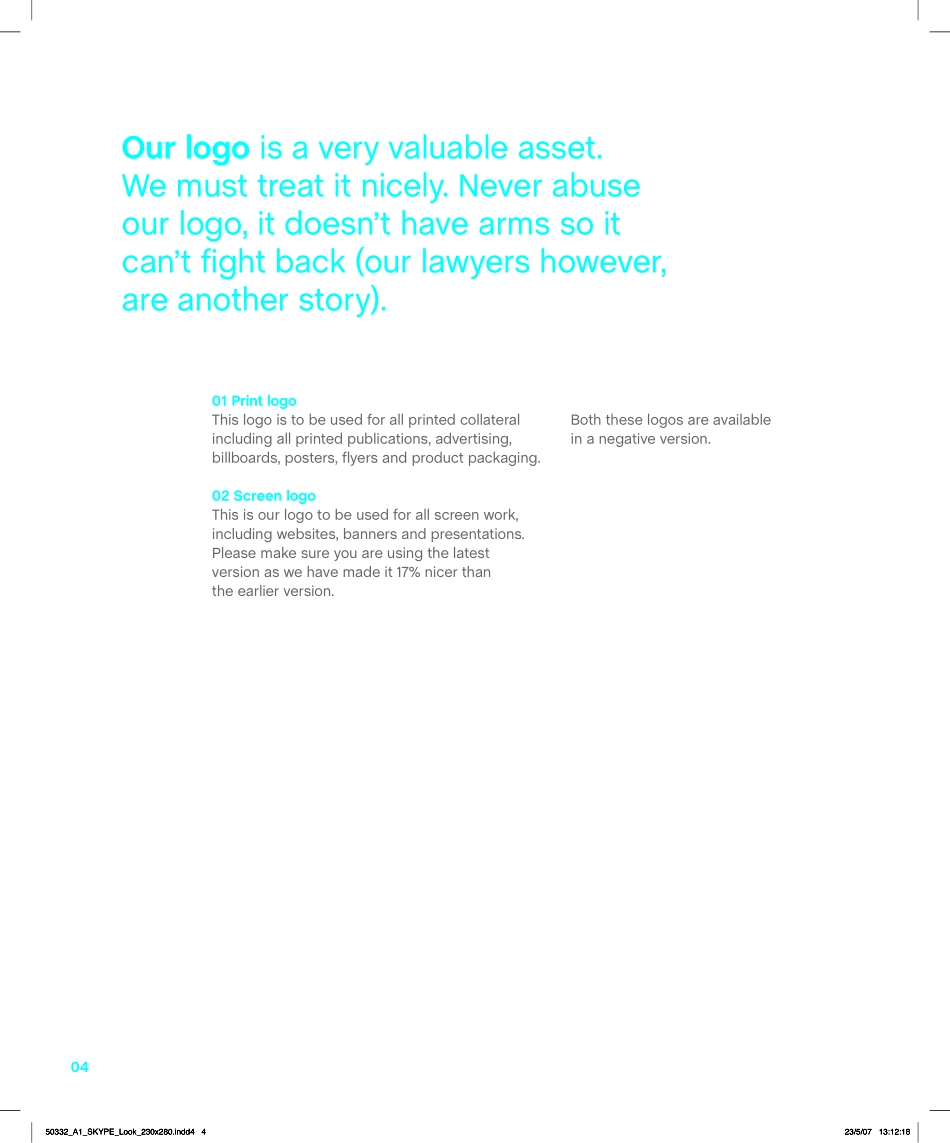 skype-Skype品牌识别VI手册_第4页