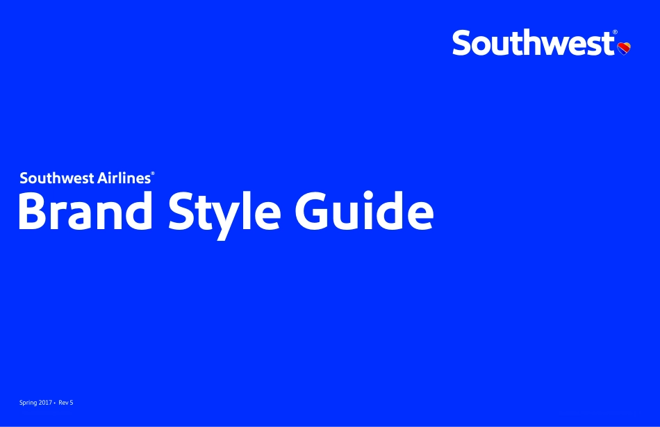 southwest-西南品牌 系统指南_第1页