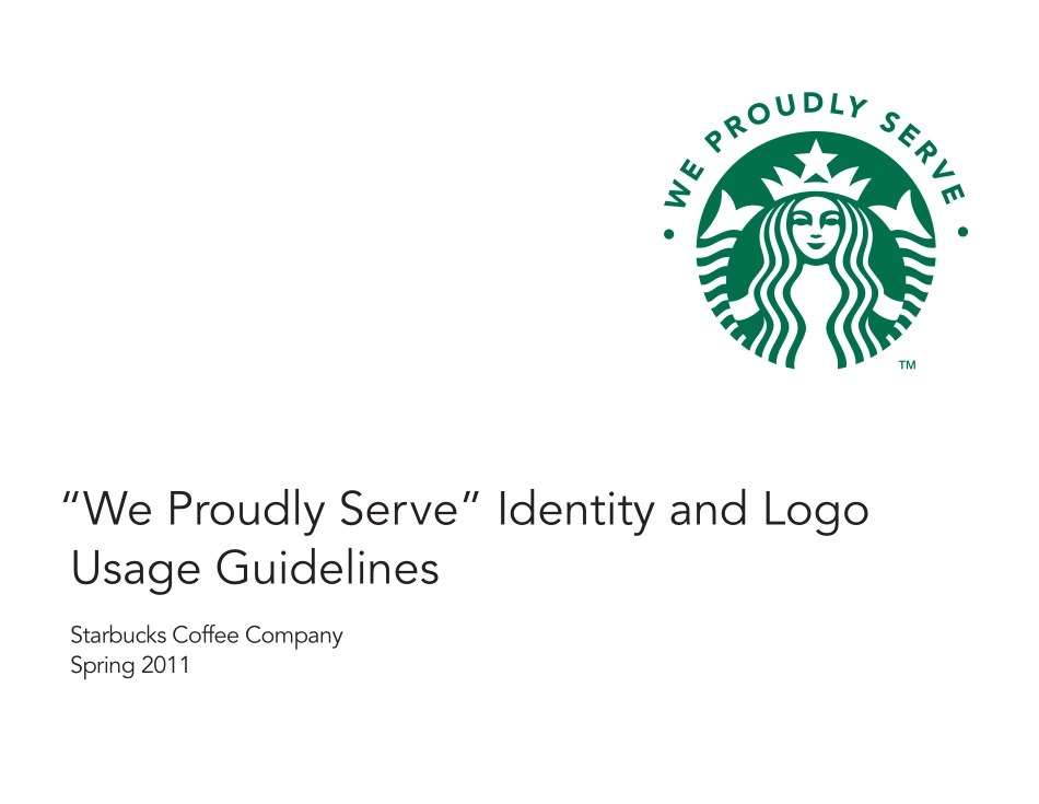 Starbucks-Logo Usage Guideline2011(12p)_第1页