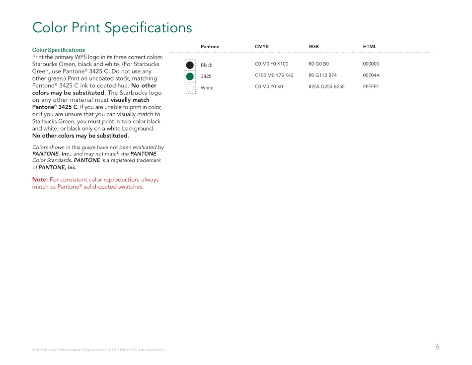 Starbucks-Logo Usage Guideline2011(12p)_第6页