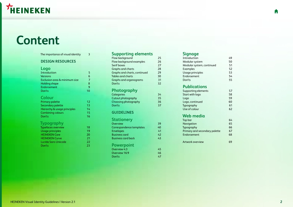 荷兰喜力啤酒Heineken 品牌VI 视觉识别系统2011版PDF_第2页