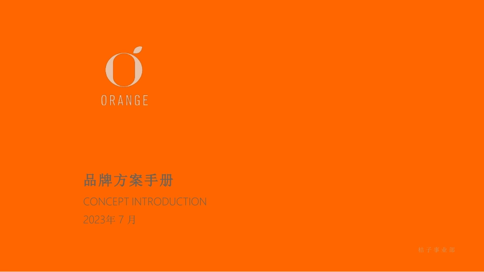 桔子酒店品牌手册 标准手册_第1页