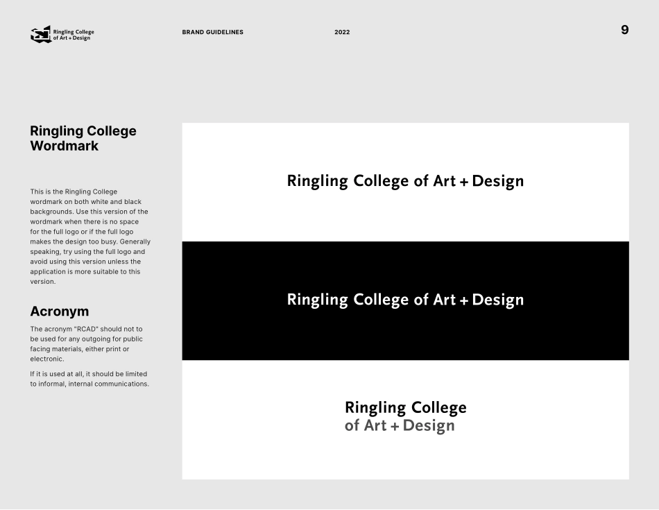 瑞格林艺术设计学院Core_Branding_Guidelines_2022_第9页