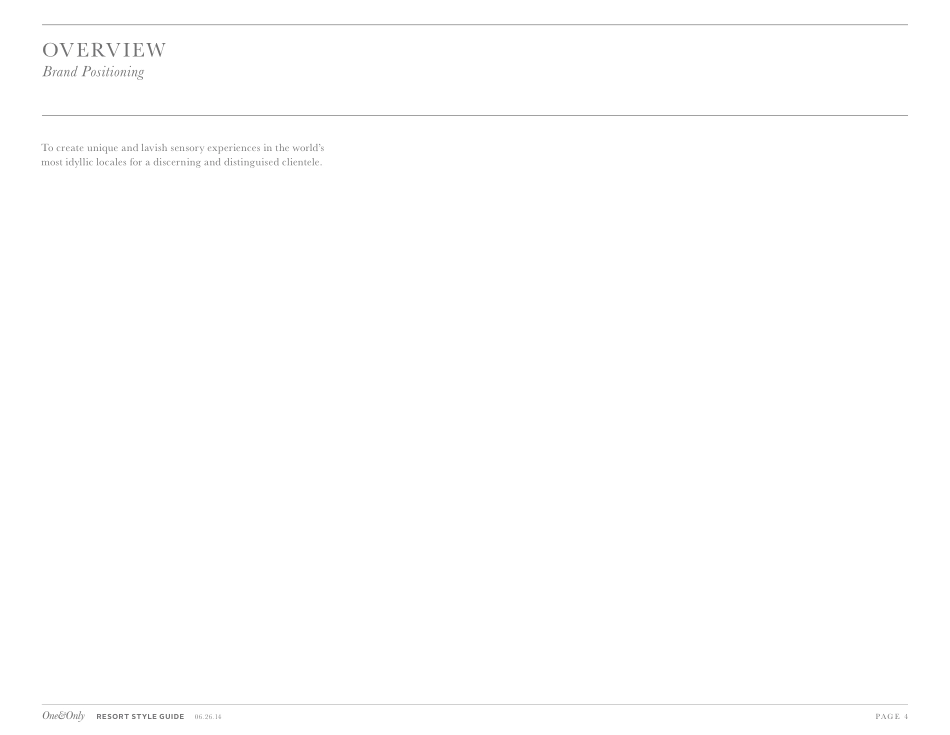 奢华度假酒店 One&Only 品牌VI手册-2014_第4页