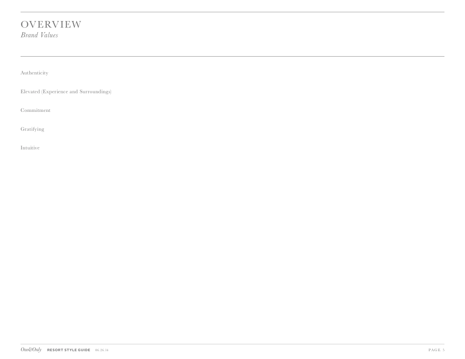 奢华度假酒店 One&Only 品牌VI手册-2014_第5页