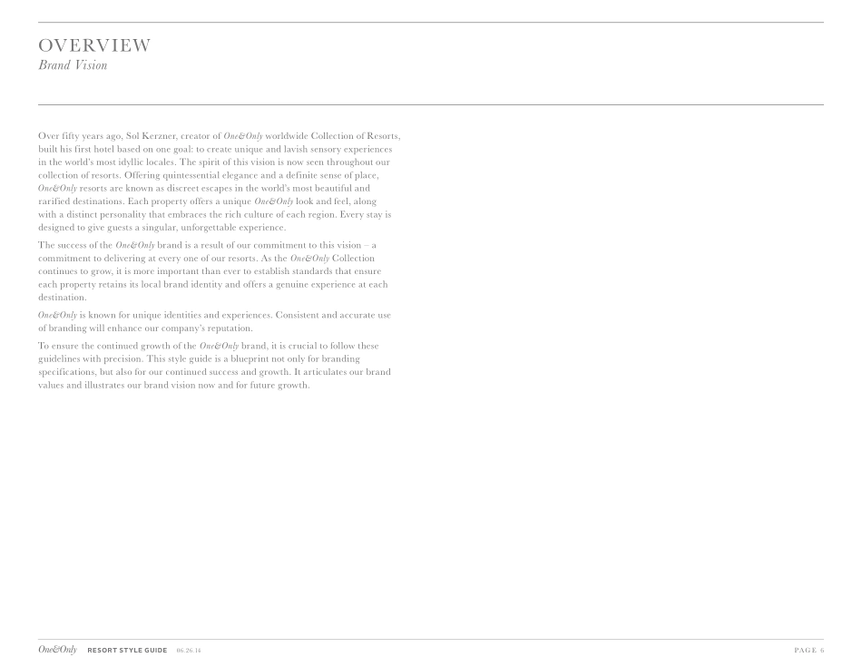 奢华度假酒店 One&Only 品牌VI手册-2014_第6页