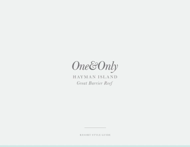 奢华度假酒店 One&Only 品牌VI手册-2014