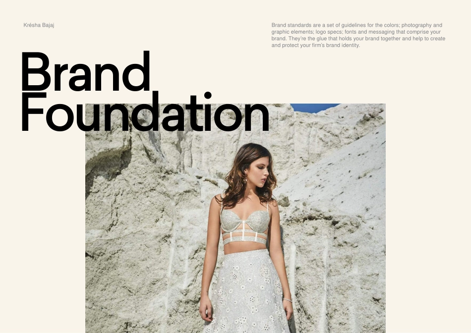 印度奢华女装品牌 Kresha Bajaj 品牌VI手册（2021）_第3页