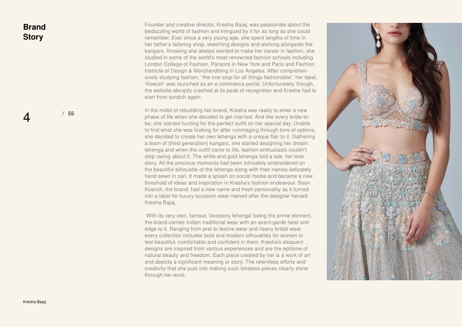 印度奢华女装品牌 Kresha Bajaj 品牌VI手册（2021）_第4页