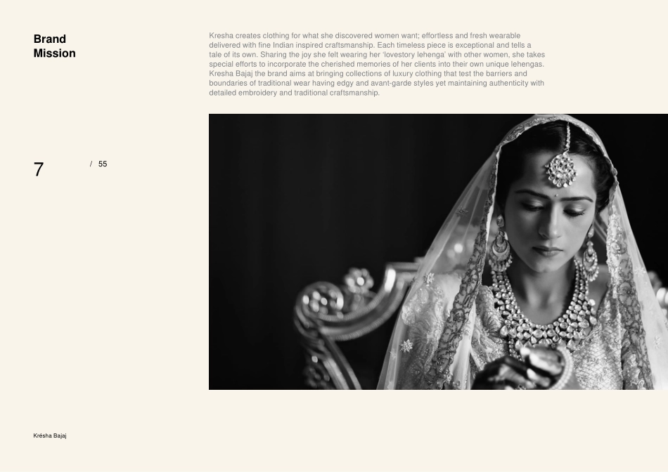 印度奢华女装品牌 Kresha Bajaj 品牌VI手册（2021）_第7页