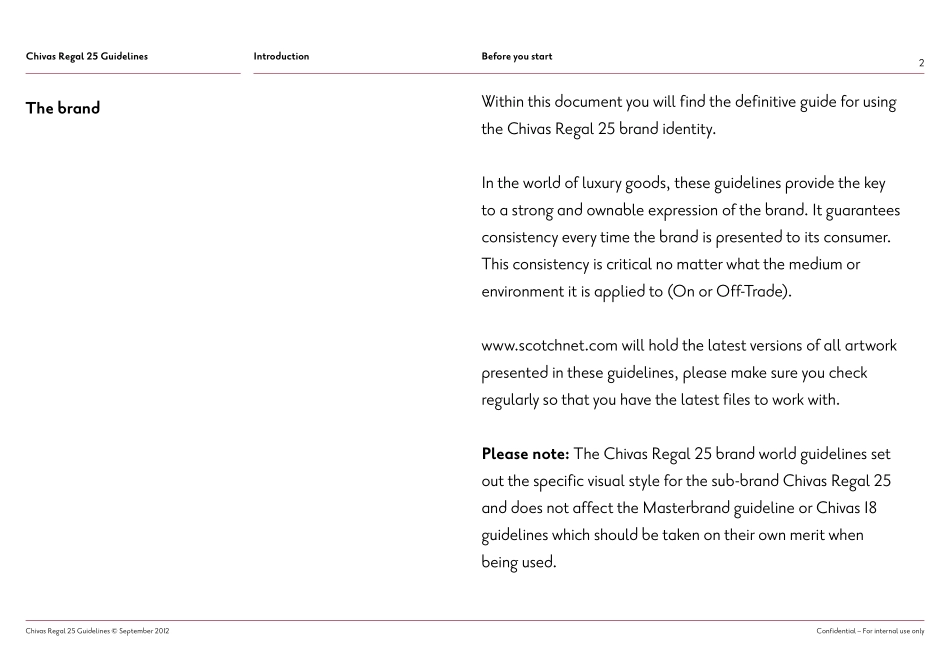 芝华士 Chivas 威士忌品牌VI手册 2012_第2页