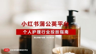 2023年蒲公英个护行业投放指南