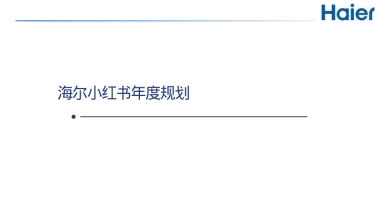 海尔家电小红书年度规划方案