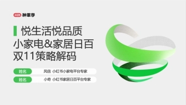 小红书：小红书小家电&家居日百双11策略解码