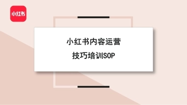 小红书最全内容运营技巧培训SOP-22页