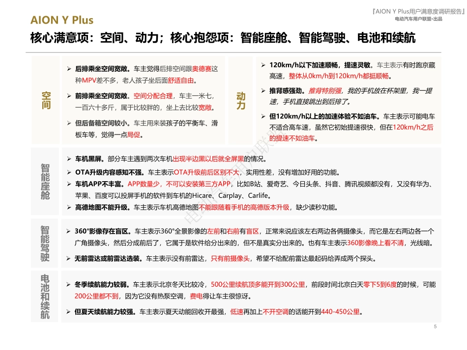 电动汽车用户联盟：2024年AION Y Plus用户满意度报告_第5页