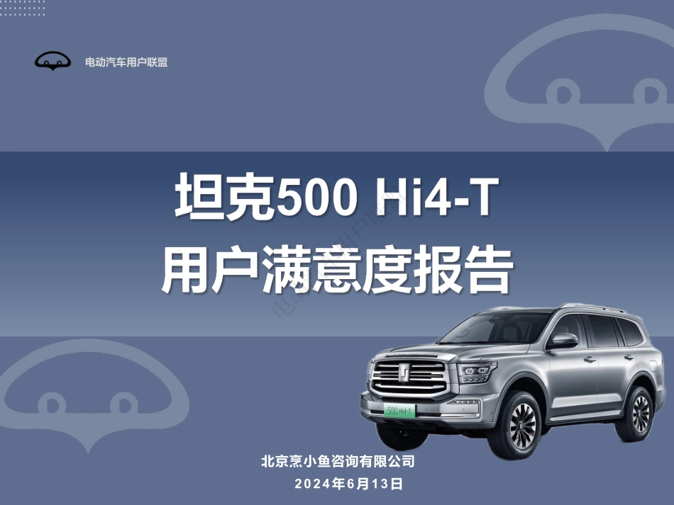电动汽车用户联盟：2024坦克500+Hi4-T用户报告（用户画像、购车、满意度等）_第1页