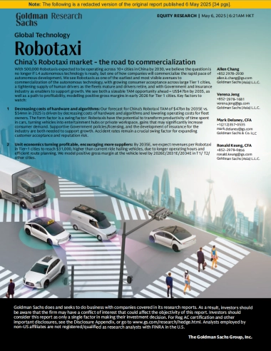 2025年全球科技：中国无人驾驶出租车市场：商业化之路研究报告（英文版）