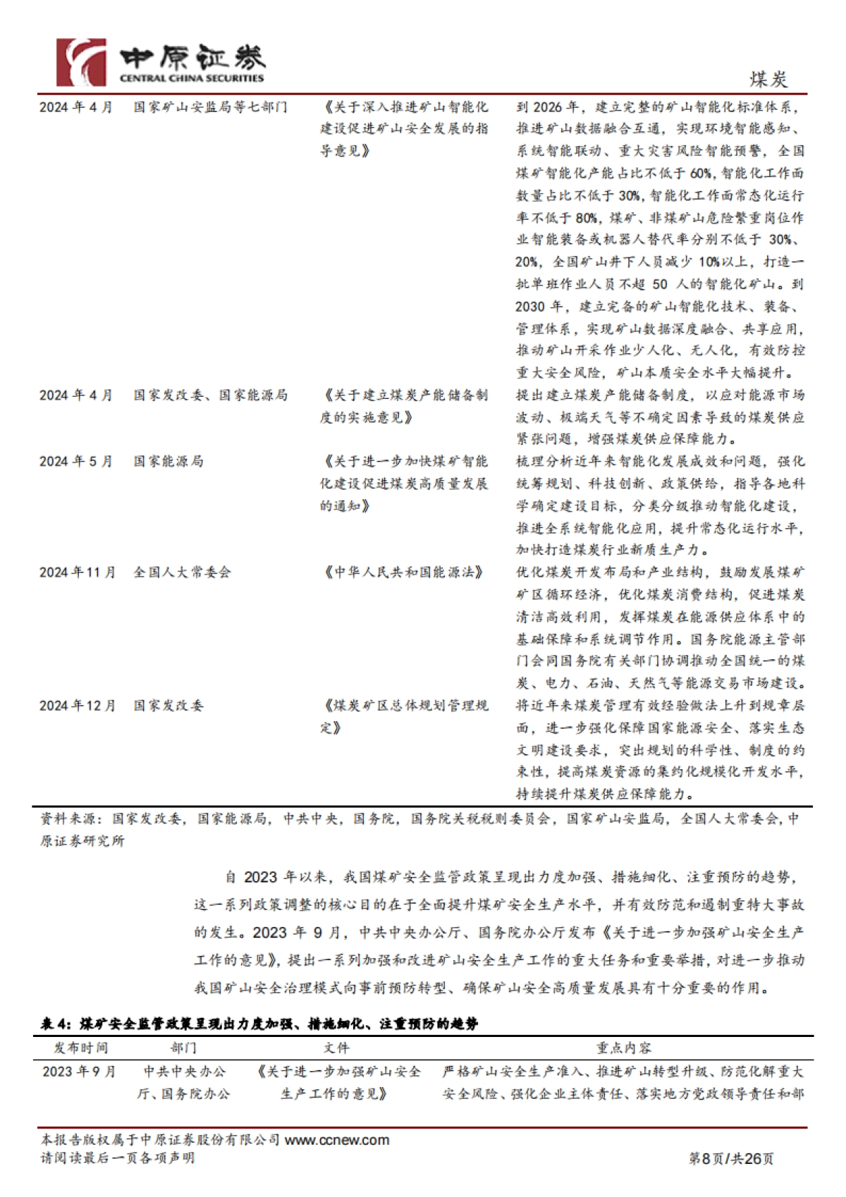 煤炭行业专题研究：煤炭行业概况及河南发展现状_第8页