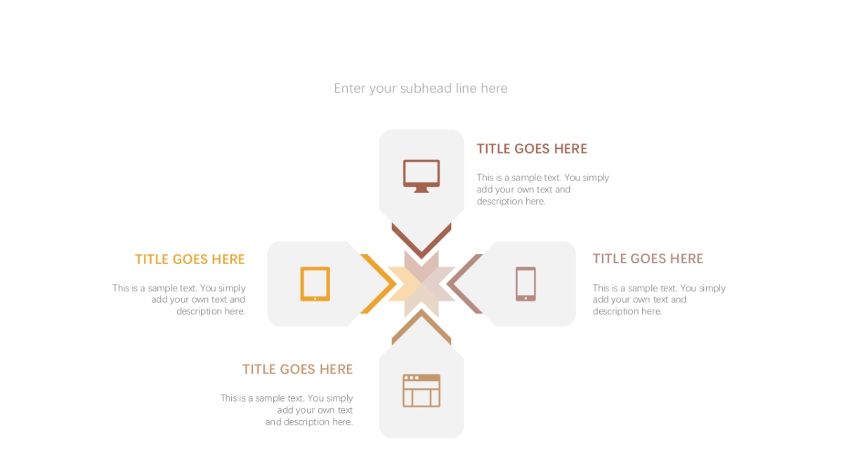 并列递进关系图（黄色系 30P PPT）_第8页