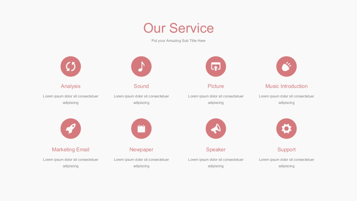 并列关系PPT图表（粉红色 30P PPT）_第4页