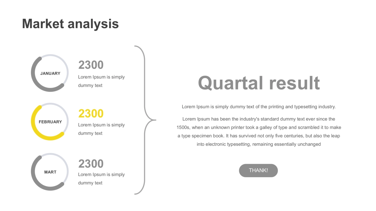 并列关系PPT图表（黄灰色 30P PPT）_第10页