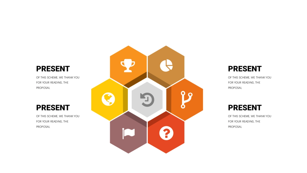 并列关系图表（橙色系 30P PPT）_第8页