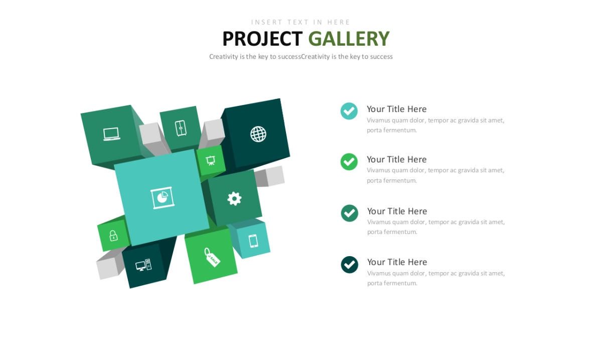 并列关系图表（绿色系 30P PPT）_第4页