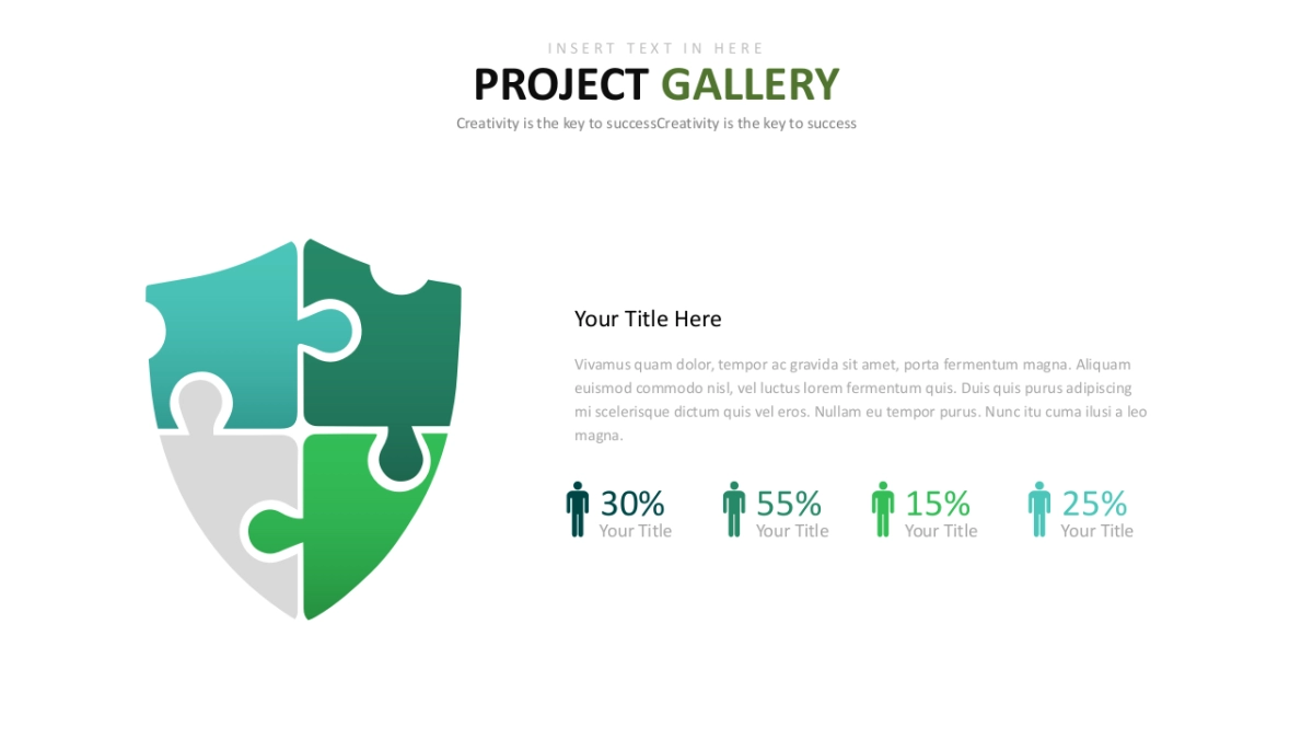 并列关系图表（绿色系 30P PPT）_第5页