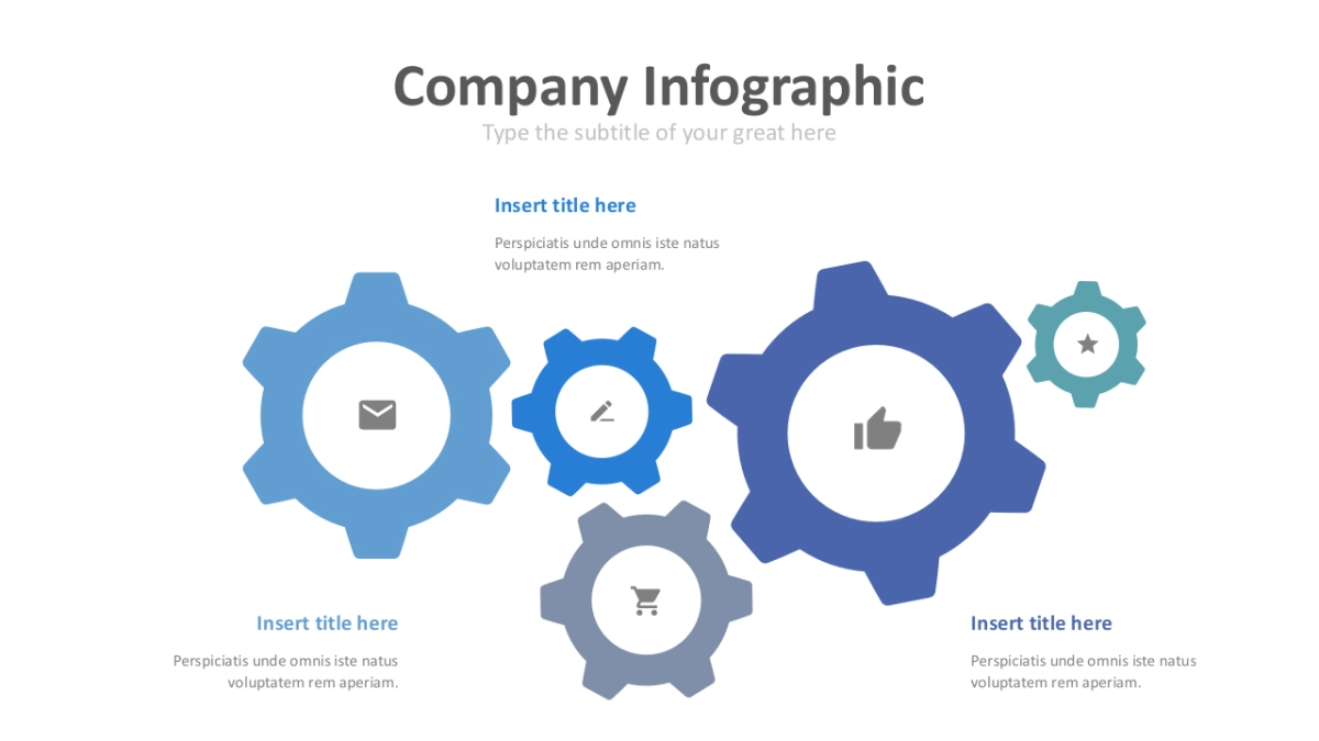 齿轮商务图表（蓝色 30P PPT）_第5页