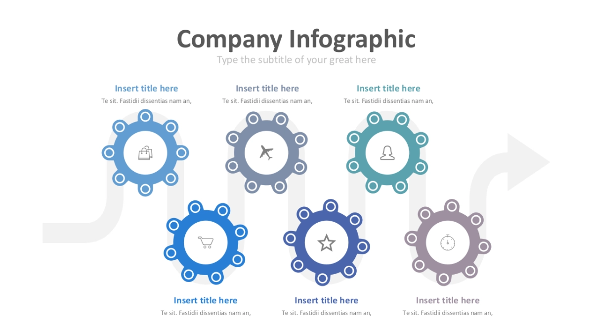 齿轮商务图表（蓝色 30P PPT）_第8页