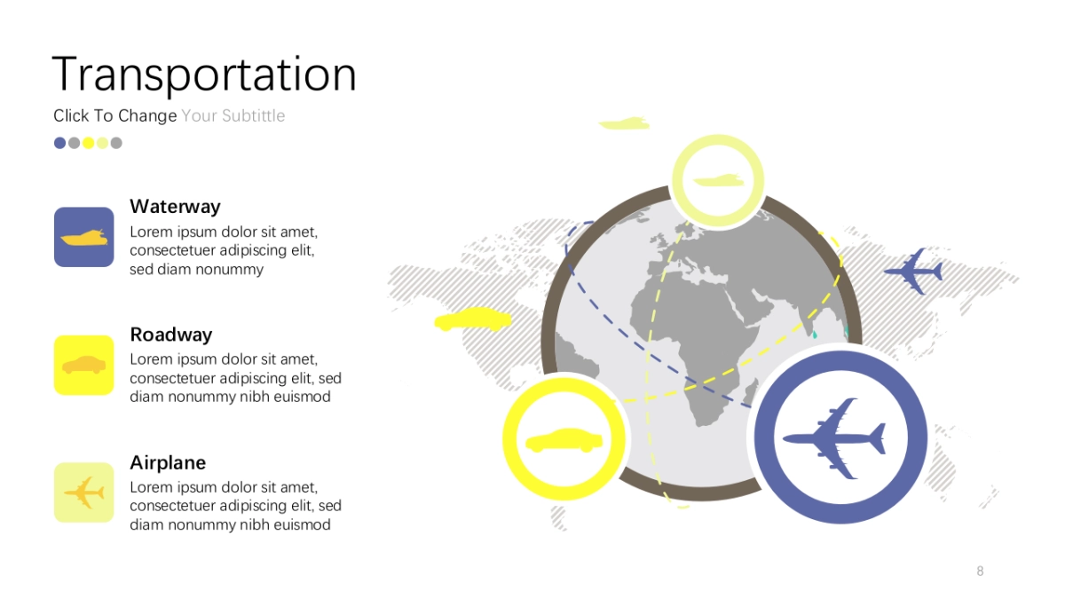 递进关系图（蓝黄灰 30P PPT）_第8页