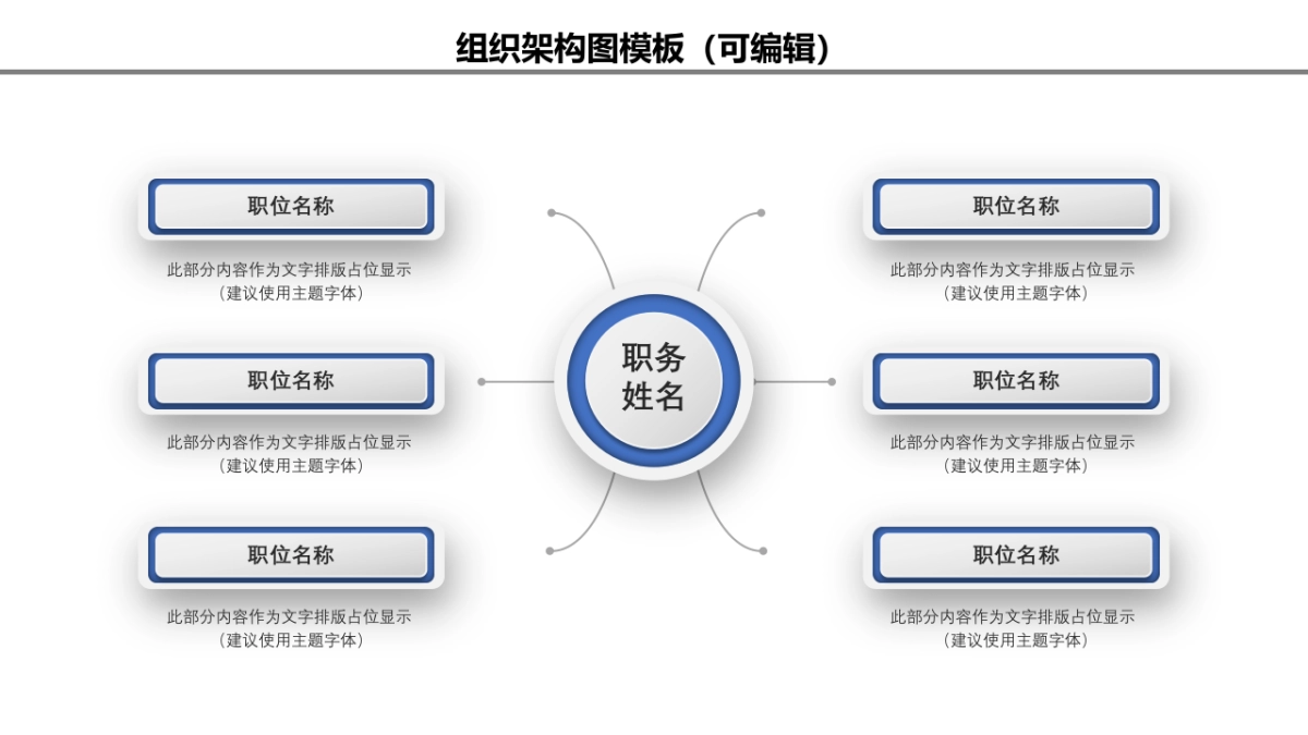 蓝色各类公司部门团队组织架构模板_第10页