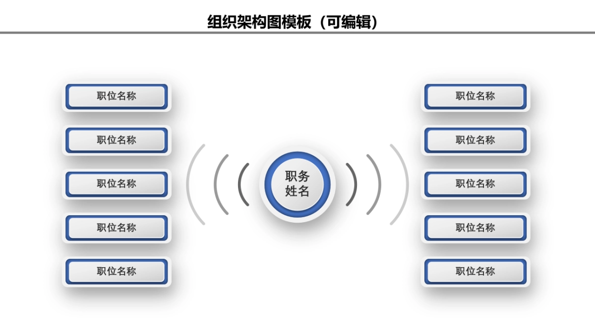 蓝色各类公司部门团队组织架构模板_第4页