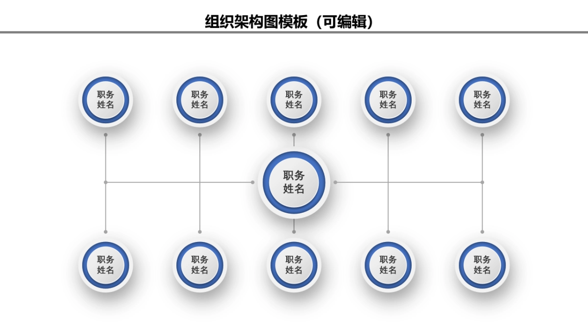 蓝色各类公司部门团队组织架构模板_第5页