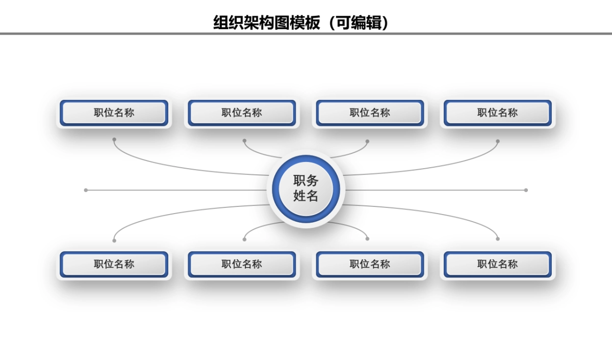 蓝色各类公司部门团队组织架构模板_第6页