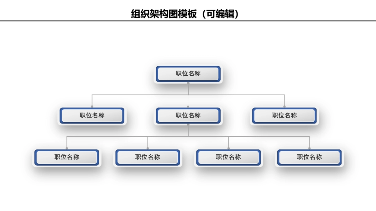 蓝色各类公司部门团队组织架构模板_第7页