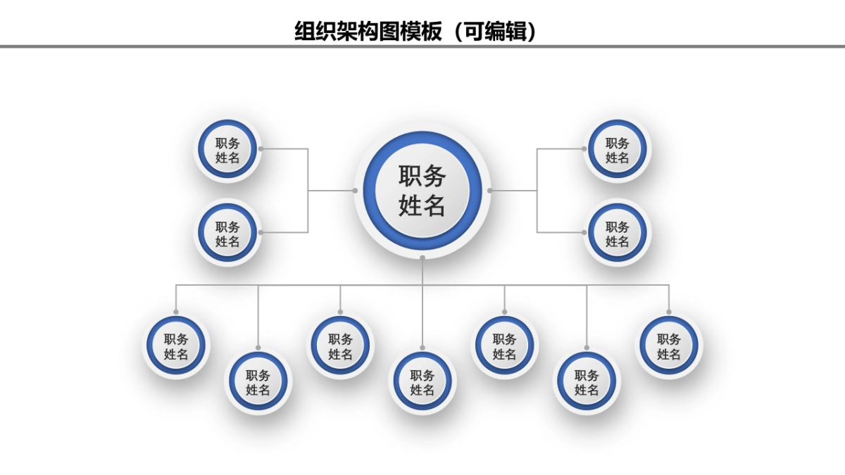 蓝色各类公司部门团队组织架构模板_第8页