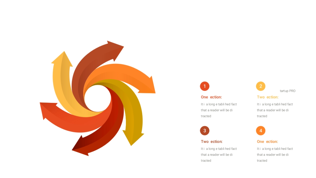 雷达图（红橙色箭头 30P PPT）_第7页