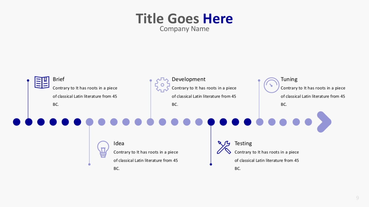 流程图（蓝色 30P PPT）_第9页