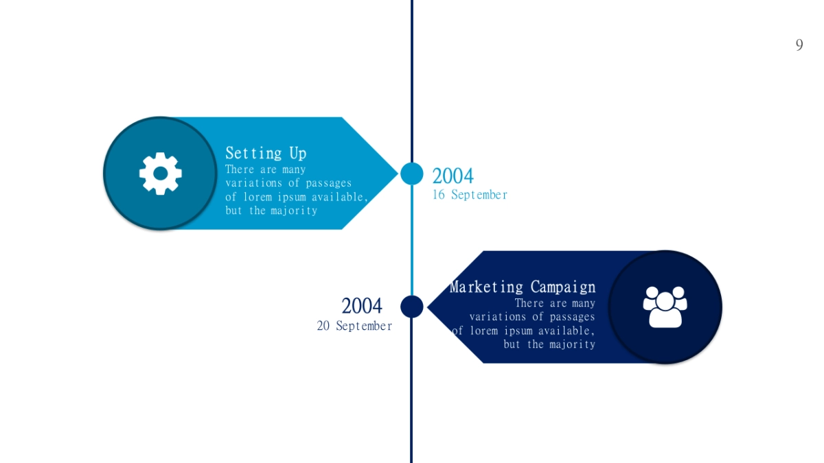 流程图（蓝色扁平化 30P PPT）_第9页