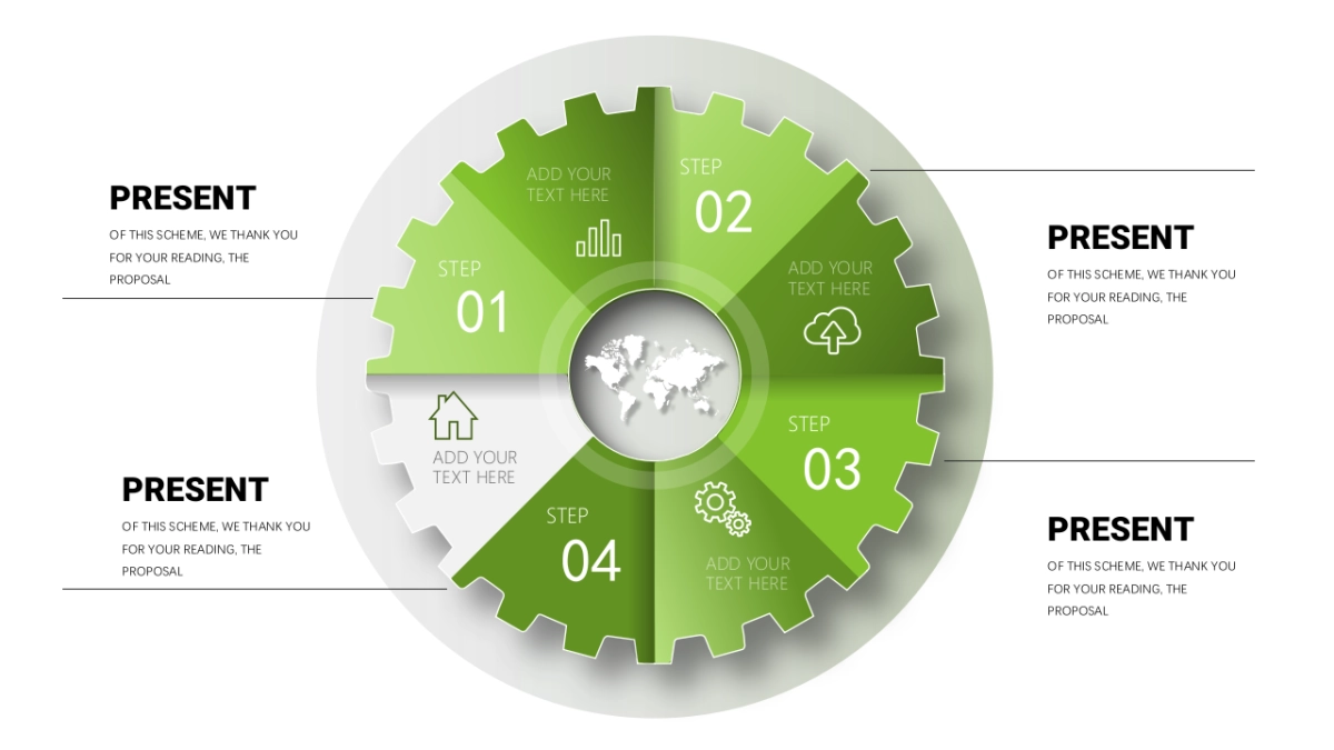 商务品牌图表（阳光绿立体 30P PPT）_第4页
