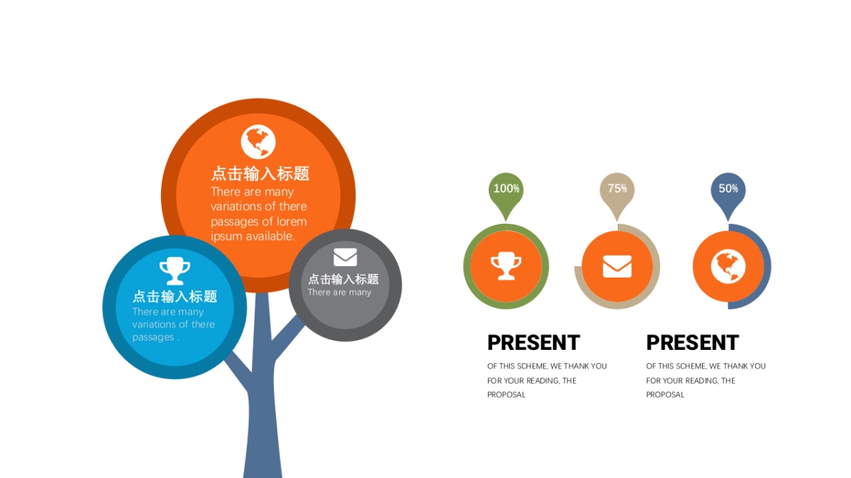 商务图表（橙色简约通用 30P PPT）_第3页