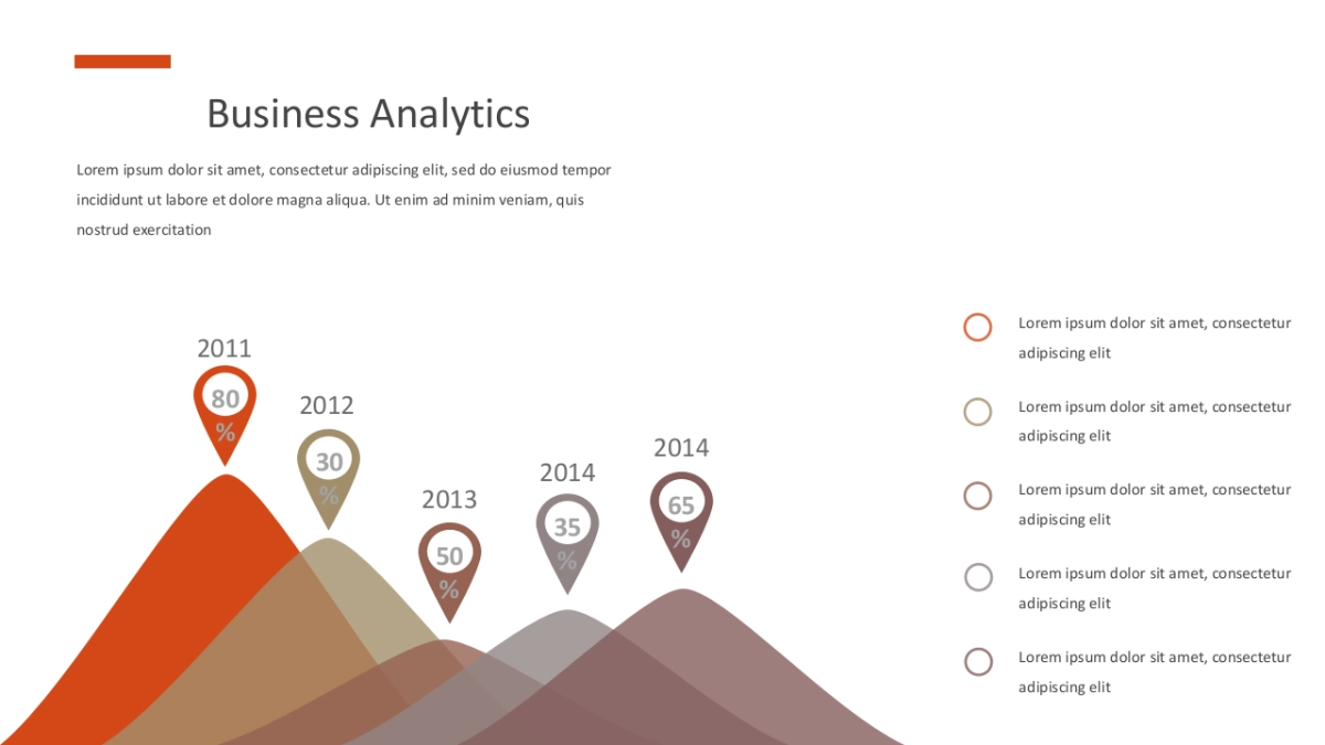 商务图表（红橙色 30P PPT）_第9页