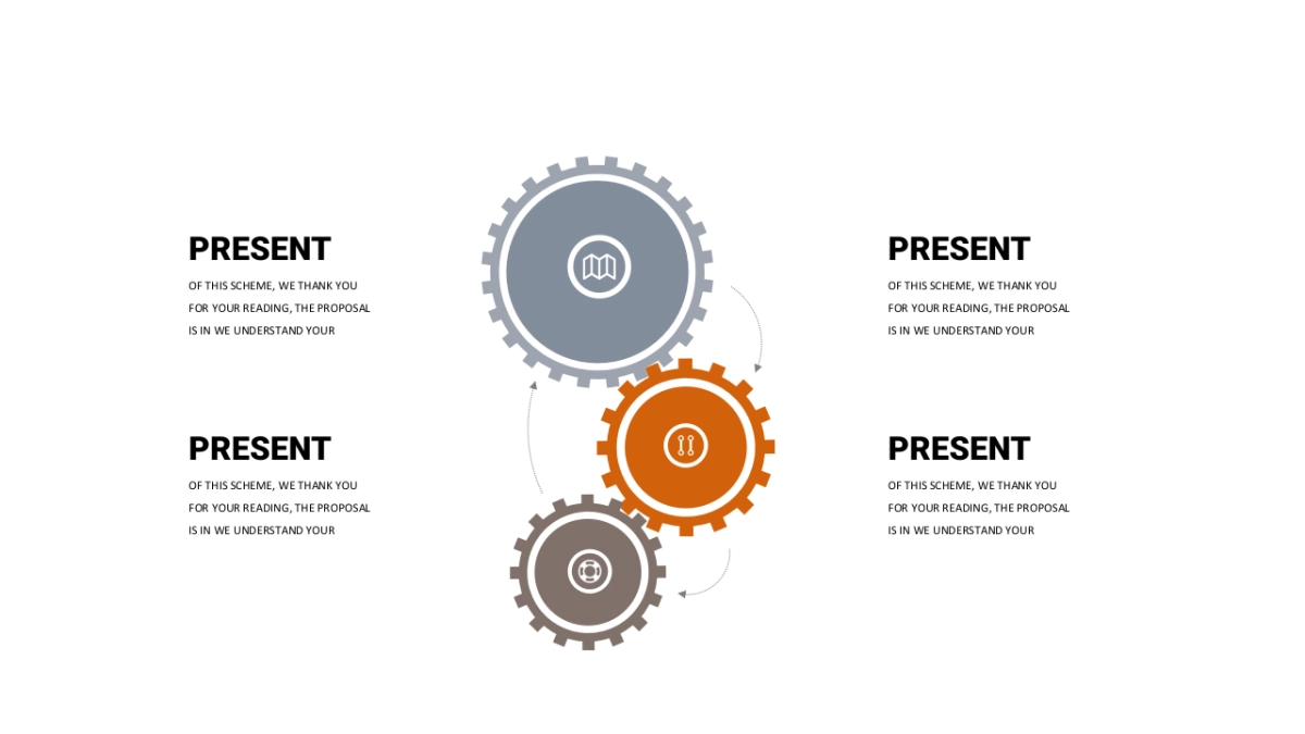 商务图表（橘灰配色 30P PPT）_第4页