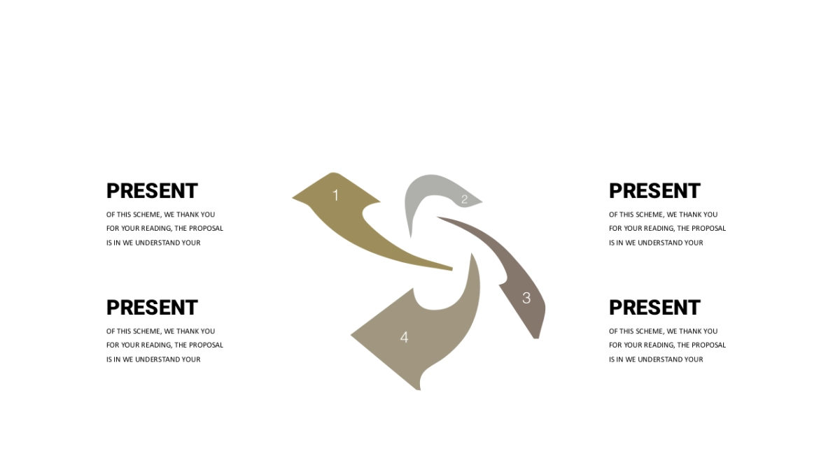 商务图表（卡其色系配色 30P PPT）_第4页