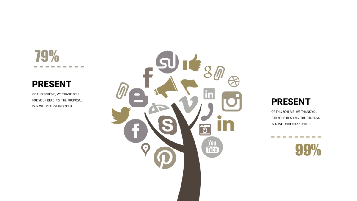 商务图表（卡其色系配色 30P PPT）_第8页