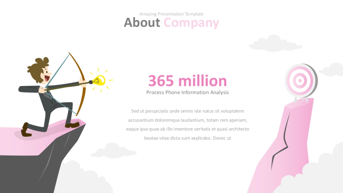 商务图表(玫红色系 30P PPT)_第5页